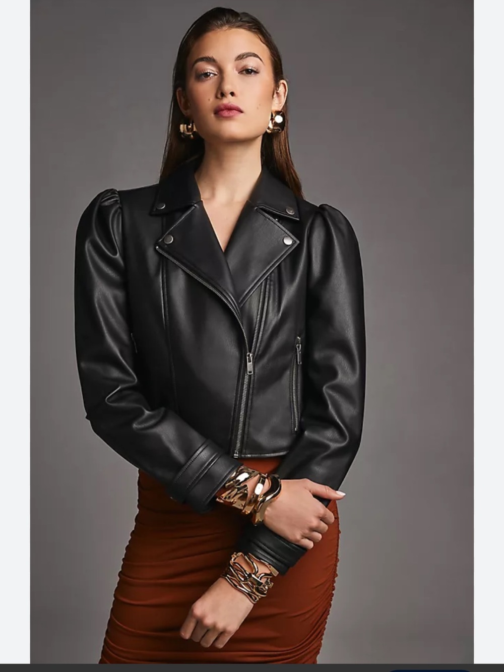 Maeve Faux Leather Femme Moto Jacket - Picture 2 of 13